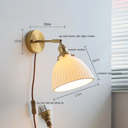 DecorBites™ Ceramic LED Wall Sconce Lamp for Bathroom Bedroom Living Room Mirror Lighting