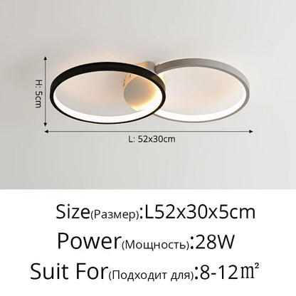 DecorBites™ LED Rectangular Chandelier Art Ceiling Light for Living Room Bedroom