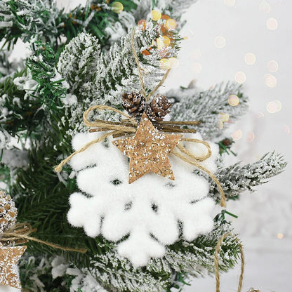 2/1pcs Christmas Ball Ornaments White Snowflake Bell Water Drop Pendants Xmas Tree Home Party Hanging Decorations New Year 2023