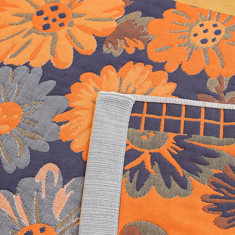 Decorbites™ Kissenhandtuch mit Spitzenbesatz - Doppelseitig Garngefärbter Jacquard - 52*75 CM - Fünfschichtige Baumwollgaze