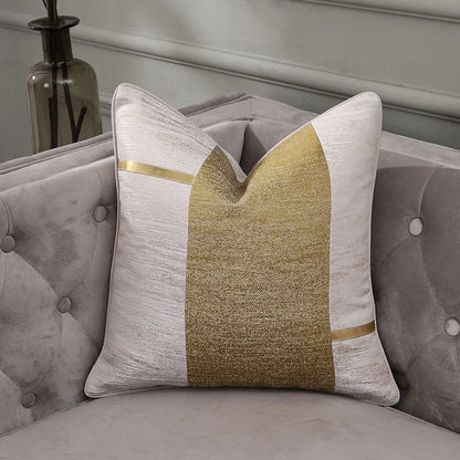 Fundas de almohada lumbar DecorBites™ de satén dorado esmerilado - Fundas de cojín de sofá de lujo