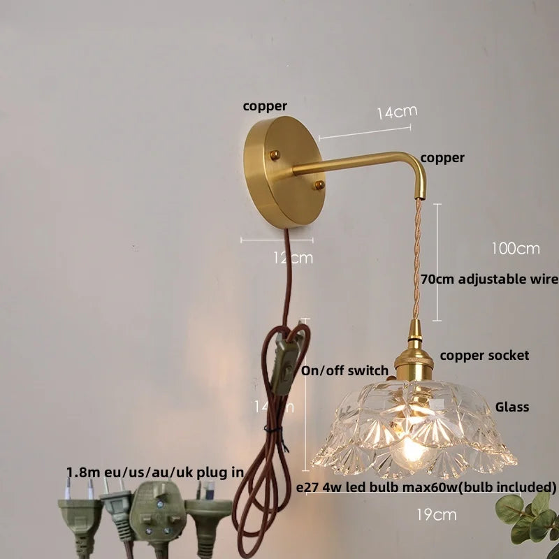 DecorBites™ Clear Glass LED Wall Light - Modern Nordic Design