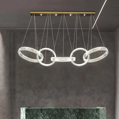 DecorBites™ Crystal Chandelier Pendant Light for Living Room Dining Room Ceiling Lighting