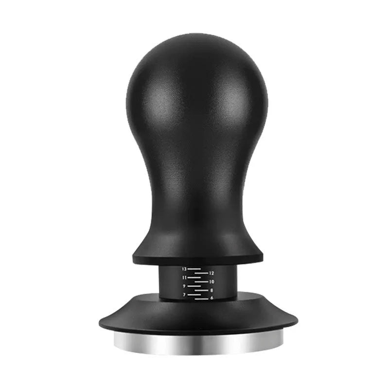 DecorBites™ 51/53/58mm Calibrated Espresso Coffee Tamper with Spring Handle & Stainless Steel Base