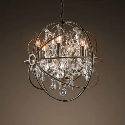 DecorBites™ Crystal Chandelier E14 LED Lustre for Living Room Bedroom Kitchen Island