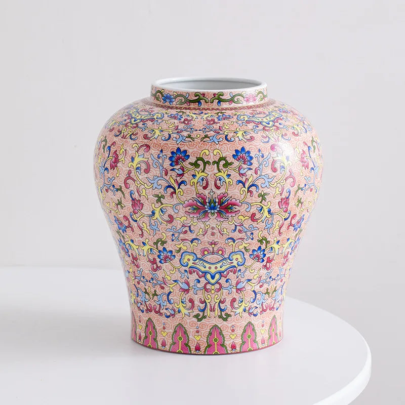 DecorBites™ Blue White Porcelain Flower Vase: Elegant Ceramic Home Decor & Storage Solution