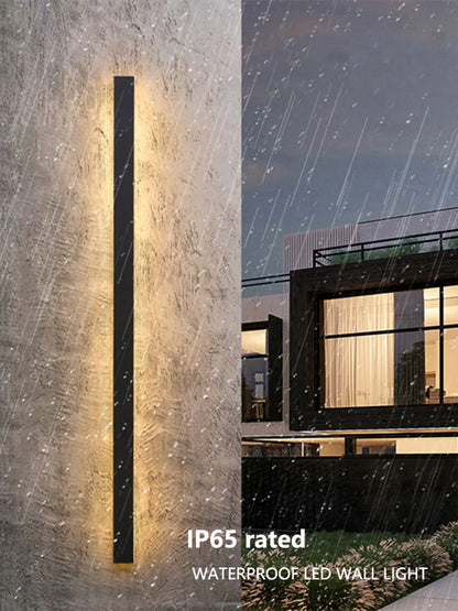 ديكوربايتس™ مصباح حائط LED أسود مقاوم للماء | ديكور بسيط للحديقة الخارجية والشرفة والتراس