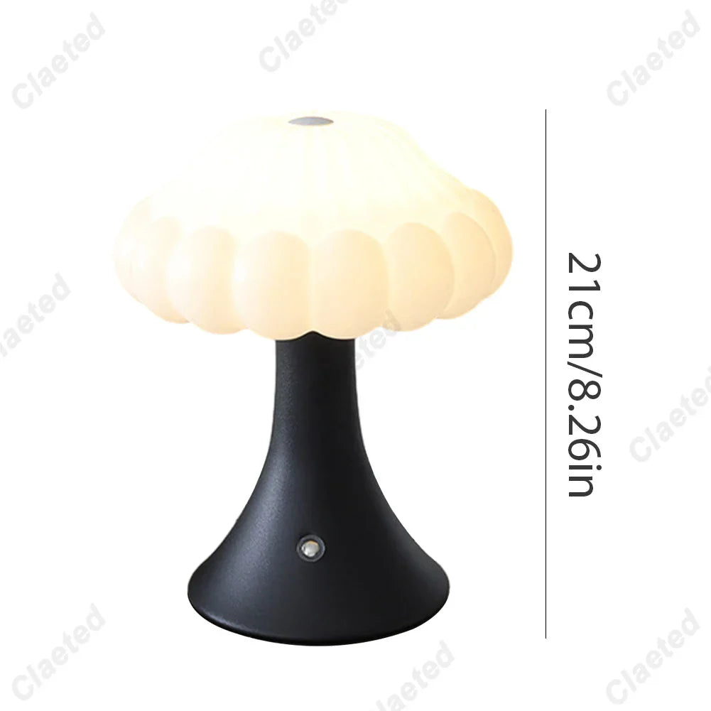 ديكور بايتس™ مصباح ليلي LED على شكل فطر مزود بمفتاح لمس بجانب السرير، ديكور غرفة الأطفال