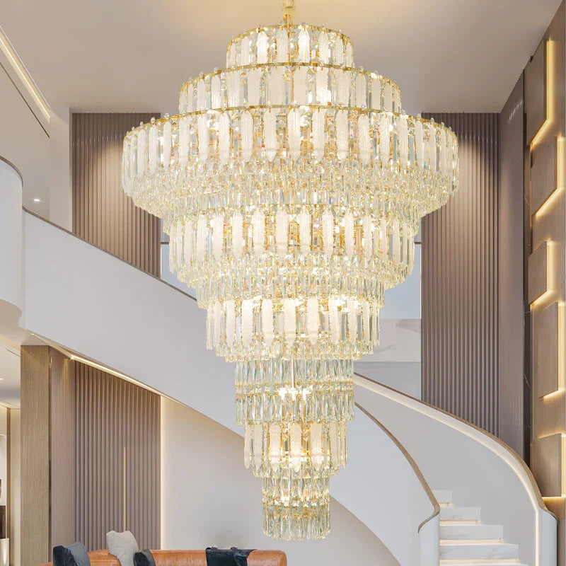 DecorBites™ Crystal Hollow Chandelier: Elegant Lighting for European Villa, Hotel Lobby, and Living Room
