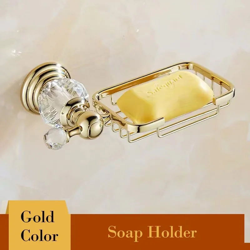 Toallero de baño DecorBites™ Crystal: Organizador de baño de estilo europeo