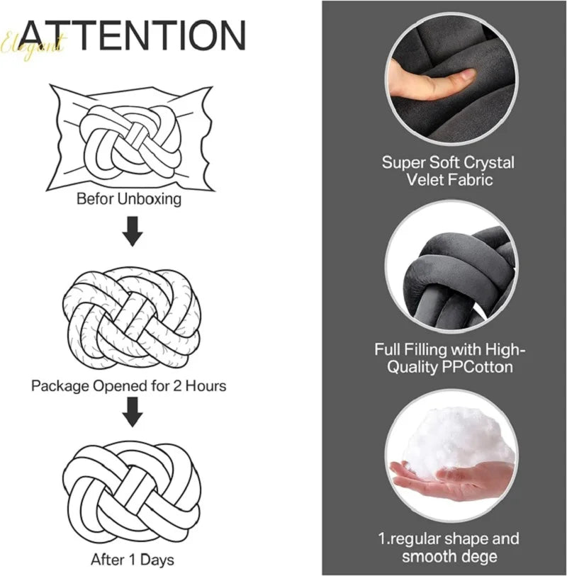 DecorBites™ Knotted Ring Throw Pillow Set