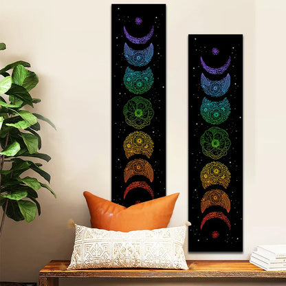 Decobites Moon Phase Botanical Tapestry - Aesthetic Home Decor