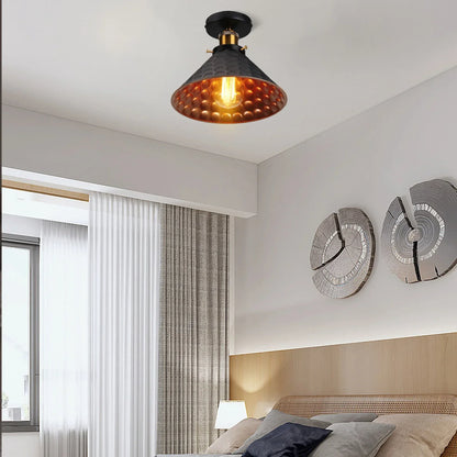 DecorBites™ Industrial Flush Mount Light for Home Decor in Bedroom, Kitchen, Living Room