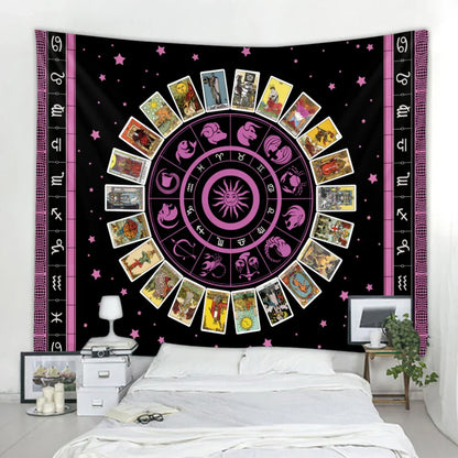 Decobites Mystic Symbol Mandala Tapestry for Bohemian Tarot Room Wall Decor