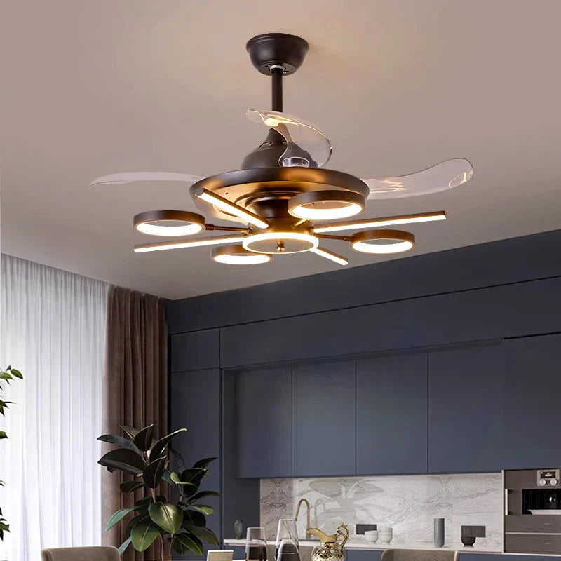 DecorBites™ Kids Bedroom LED Ceiling Fan with Bladeless Design and Remote Control