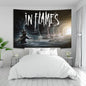 In Flames Tapestry - Death Metal Band Album Cover Wall Art for Living Room by Decobites