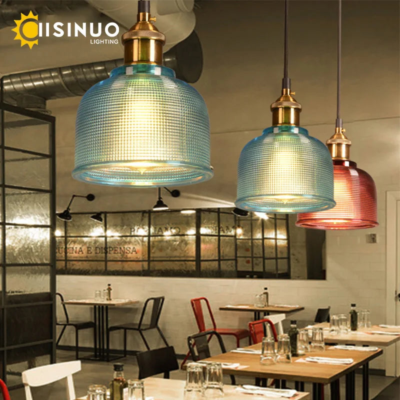 Lámparas colgantes de cristal DecorBites™ con casquillo E27 para comedor, dormitorio, bar y decoración de cafeterías.