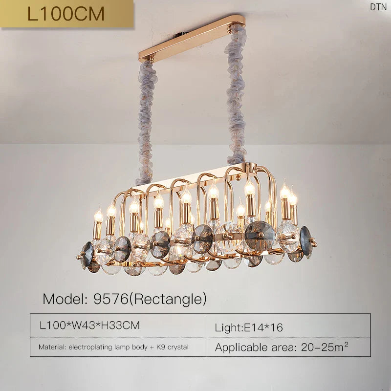 DecorBites™ Crystal Living Room Chandelier: Luxury European Designer Lighting Fixtures