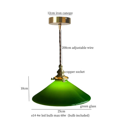 Decorbites™ Cremeglas-Kugel-LED-Hängeleuchte für Küche und Wohnzimmer im nordischen Vintage-Stil aus Kupfer
