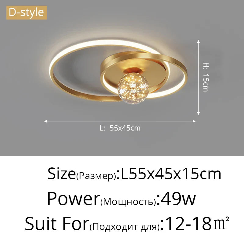 Lámpara de techo DecorBites™ Gypsophila: Lámpara de techo moderna para sala de estar, dormitorio, hogar.