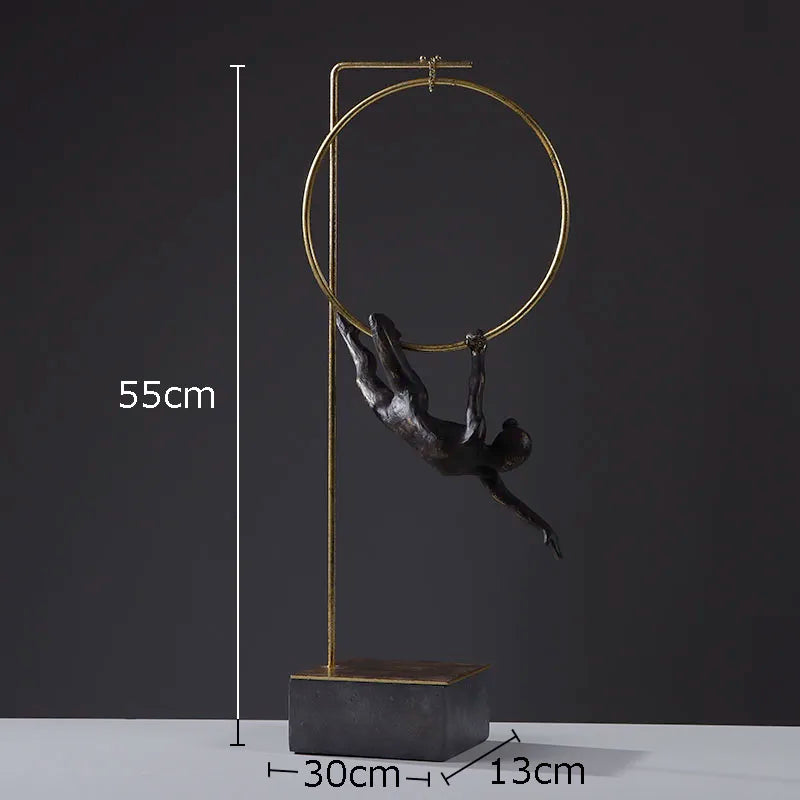 DecorBites™ Gymnastic Acrobat Resin Sculpture Ornaments for Living Room Decor