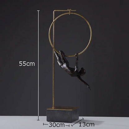 DecorBites™ Gymnastic Acrobat Resin Sculpture Ornaments for Living Room Decor