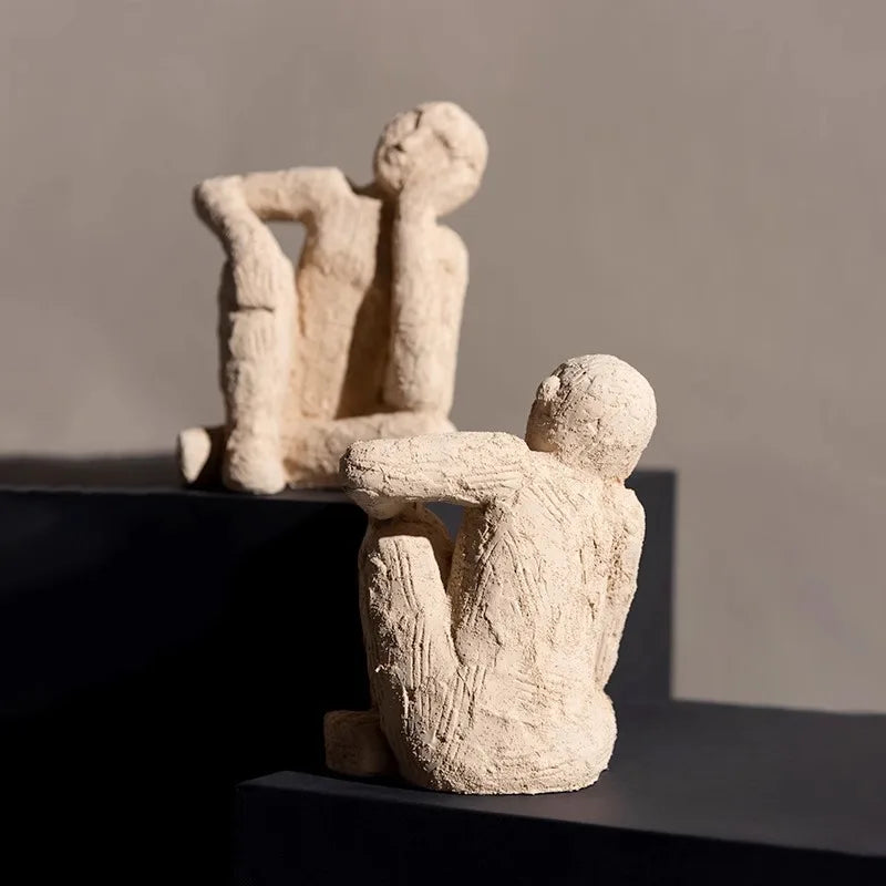 ديكوربايتس™ تمثال تجريدي من الراتنج، منحوتات، زخارف يدوية