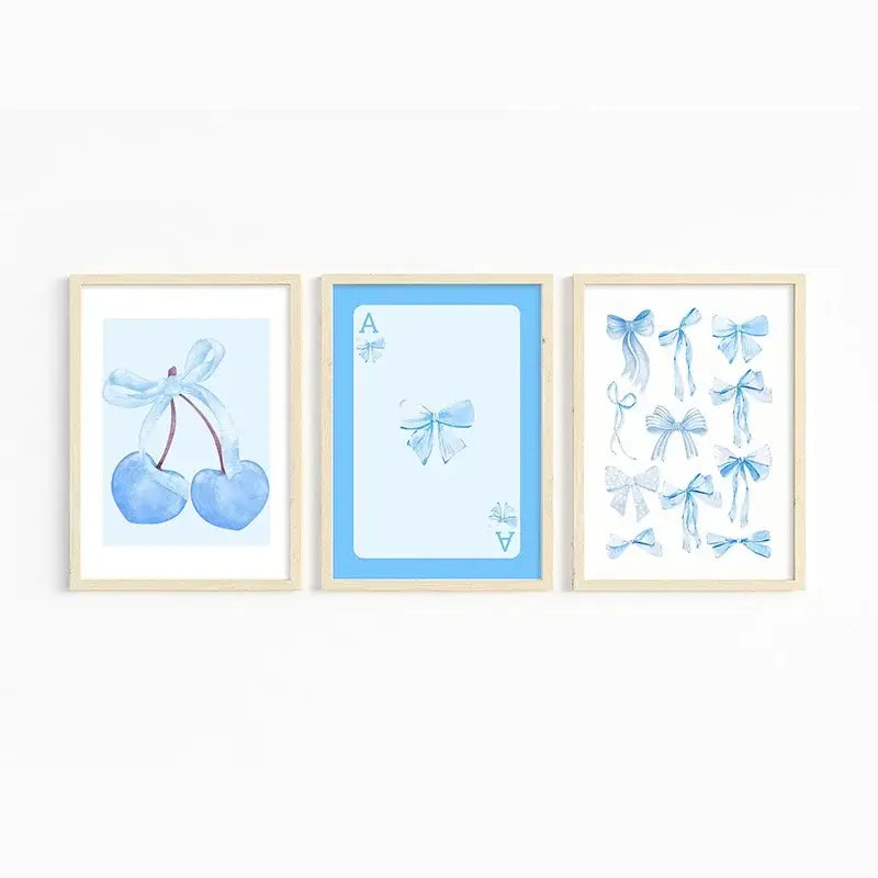 DecorBites™ Pink Bows Wall Art Set - 3 Pieces