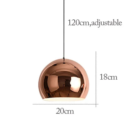 DecorBites™ Rose Gold Pendant Lights Metal Hanging Fixtures for Dining Room Island Bar Decor