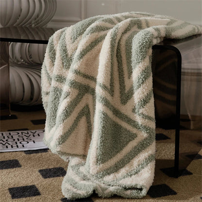 Afralia Knitted Jacquard Blanket 130x180cm Multi-functional Throw