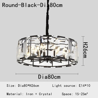 DecorBites™ Crystal Pendant Chandelier - Ideal for Living Room, Bedroom, Kitchen, or Wine Shop.