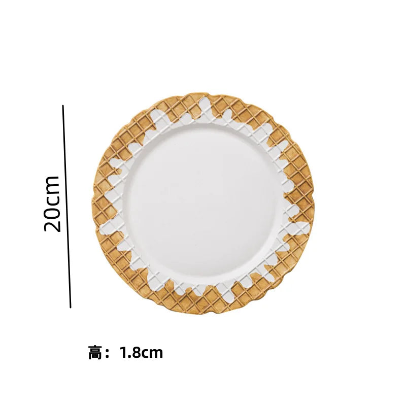 Juego de vajilla de cerámica DecorBites™ Creative Biscuit para aperitivos, postres y café