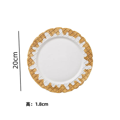 Juego de vajilla de cerámica DecorBites™ Creative Biscuit para aperitivos, postres y café