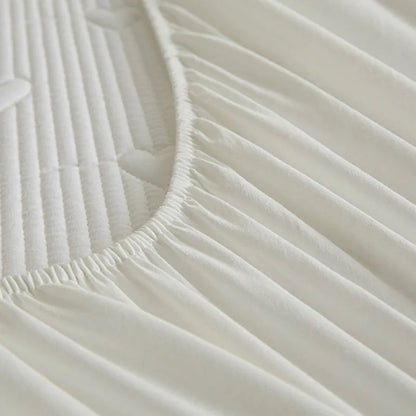 Sábana ajustable individual DecorBites™ con estampado de amor, de algodón: antideslizante, antipolvo y de lujo.