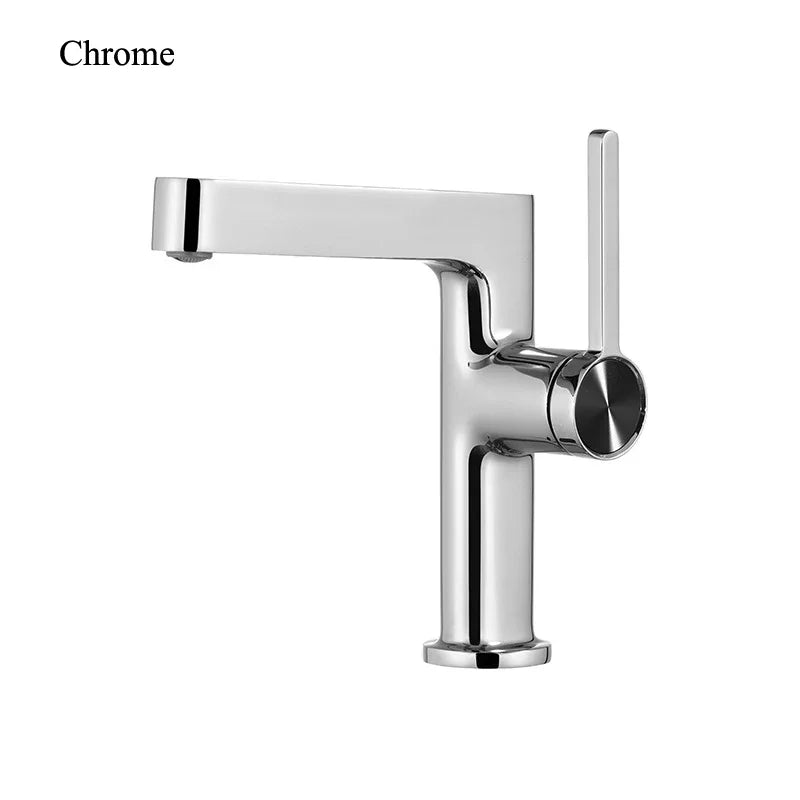 DecorBites™ Basin Faucet: Gold, Black, Chrome Bathroom Tap for Washbasin with Hot Cold Water