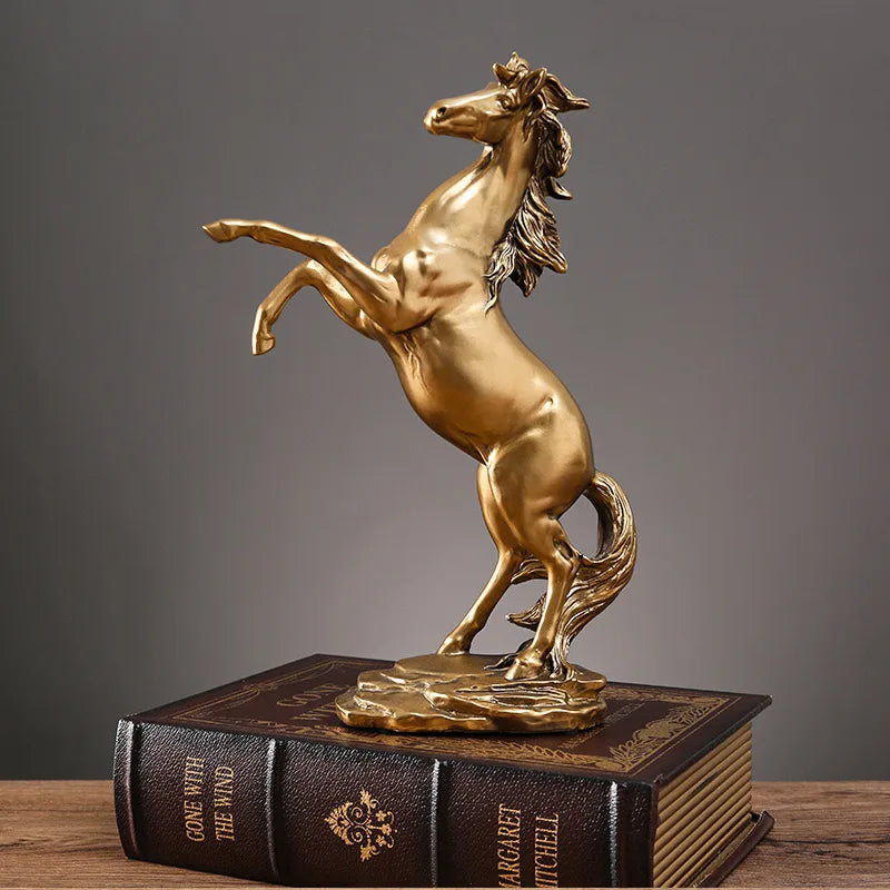 DecorBites™ Horse Resin Sculpture Home Decor - Living Room Office Animal Decoration
