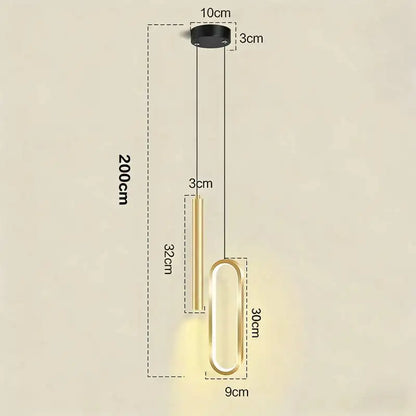 Nordic Black or Gold Iron Acrylic Pendant Light