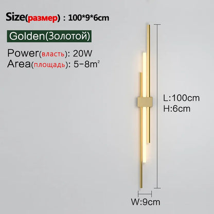 DecorBites™ LED Grille Living Room Sofa TV Wall Lamp Strip, Minimalist Modern Bedroom Bedside Lighting