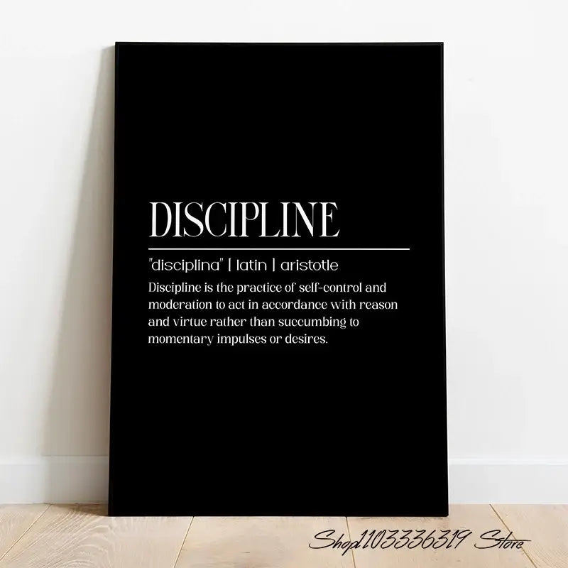 DecorBites™ Inspirational Discipline Art Canvas Print for Home