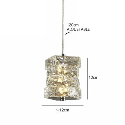 DecorBites™ Glass Chandelier LED Ceiling Light Fixture Modern for Living Room Hotel Dining Hall