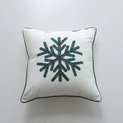 DecorBites™ Christmas Cartoon Letter Embroidered Pillow Cover Festive Sofa Cushion