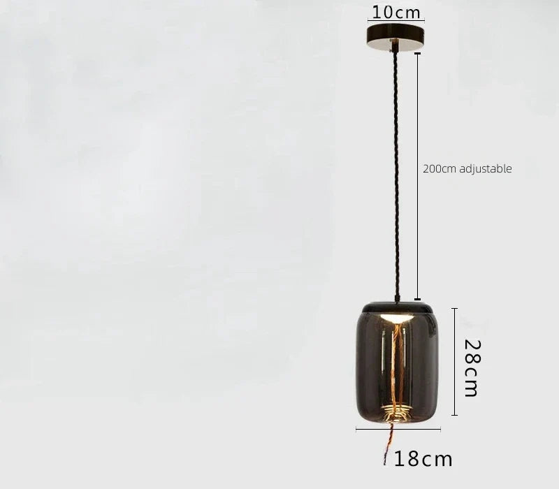 DecorBites™ Glass LED Chandeliers for Living Room Bedroom Kitchen Pendant Lamp