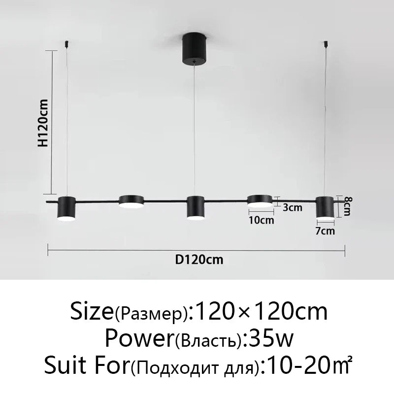 DecorBites™ Dimmable LED Ceiling Chandelier for Living Room, Dining, Kitchen - Modern Hanging Light