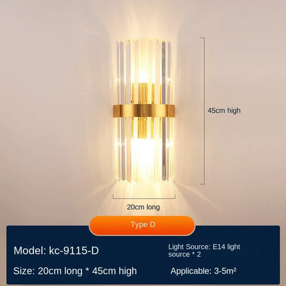 DecorBites™ Crystal Wall Lamp: Modern Luxury Wireless Rechargeable Sconce Light for Bedroom & Living Room