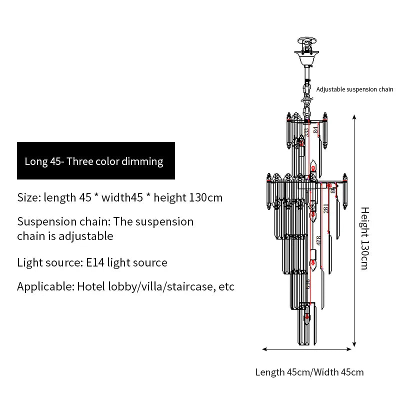 DecorBites™ Crystal Chandelier: Elegant Light Fixture for Luxury Interiors