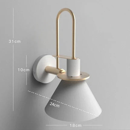 DecorBites™ LED Horn Wall Lamp: Modern Nordic Sconces for Bedside, Living Room, Home Decor