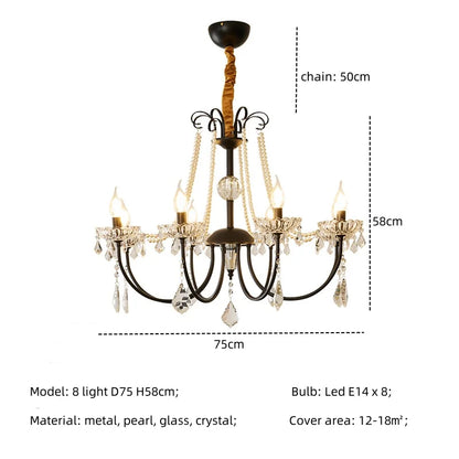 DecorBites™ Crystal LED Chandelier Living Room Luxury Lighting E14 Pendant Lamparas