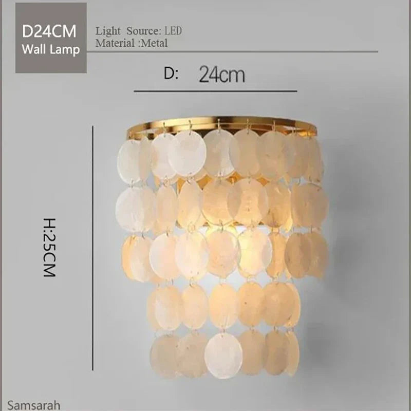 DecorBites™ Gold Chrome Metal Shell Chandelier for Restaurant Living Room Hotel Hall