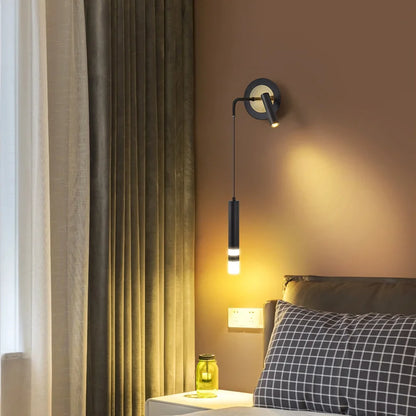 DecorBites™ Gold LED Wall Lamp: Luxurious Nordic Spotlight for Home Bedside, Living Room, Bed Wall Light