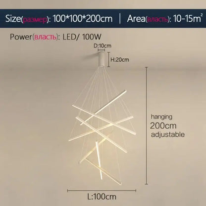 DecorBites™ LED Stair Chandelier: Modern, Simple, Villa Hall, Hotel Decor, Indoor Lighting